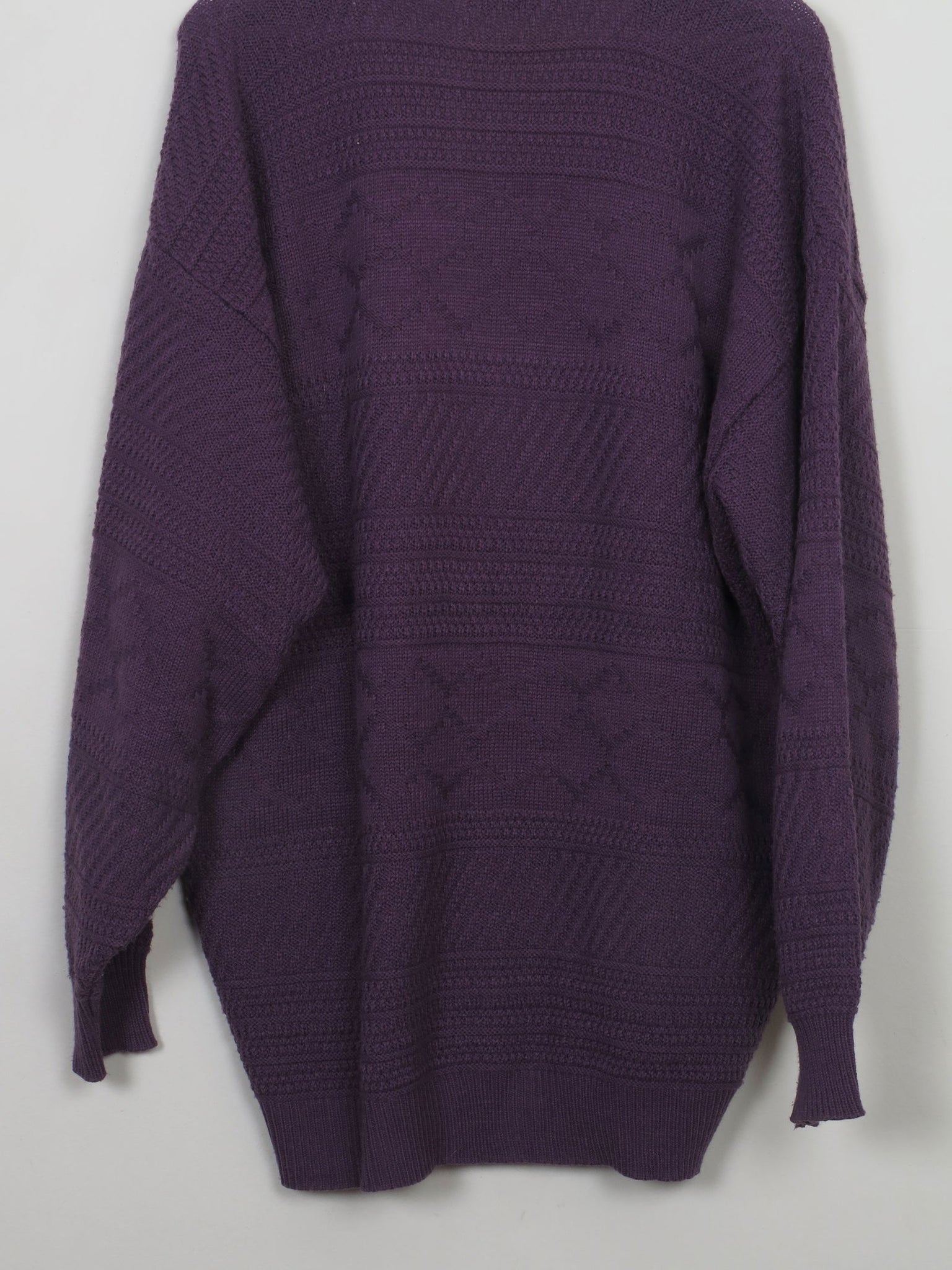 Mens Vintage Purple Cardigan L/XL - The Harlequin