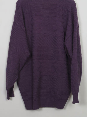 Mens Vintage Purple Cardigan L/XL - The Harlequin