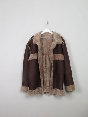 Mens Vintage Sheepskin Jacket XL - The Harlequin