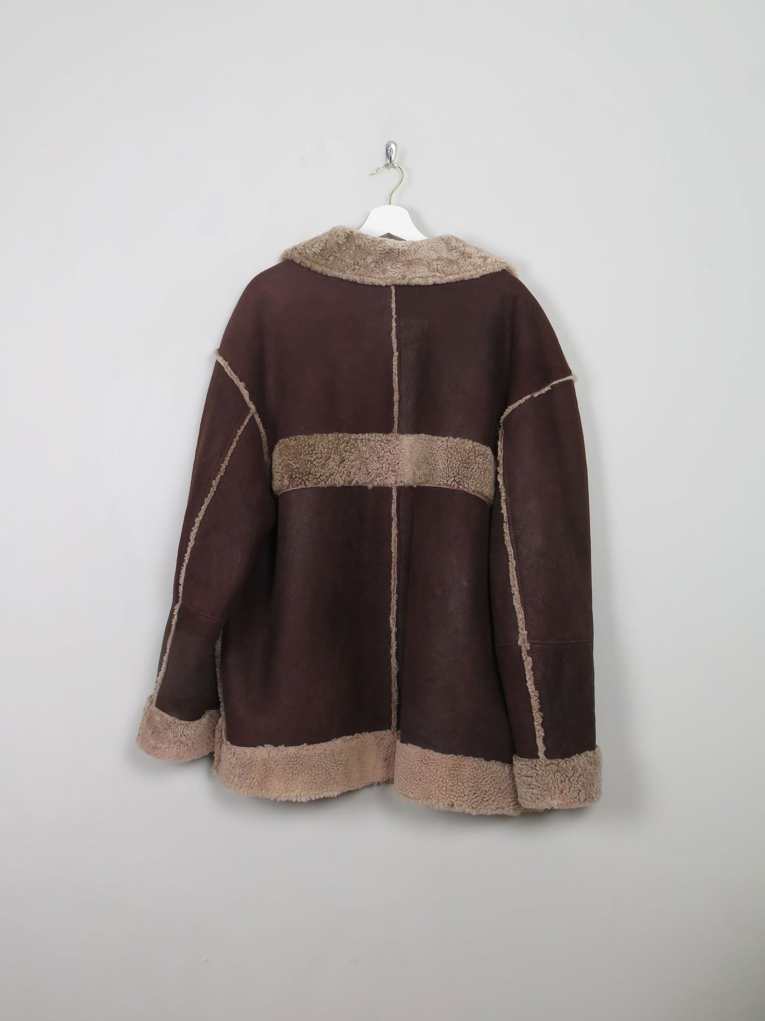 Mens Vintage Sheepskin Jacket XL - The Harlequin