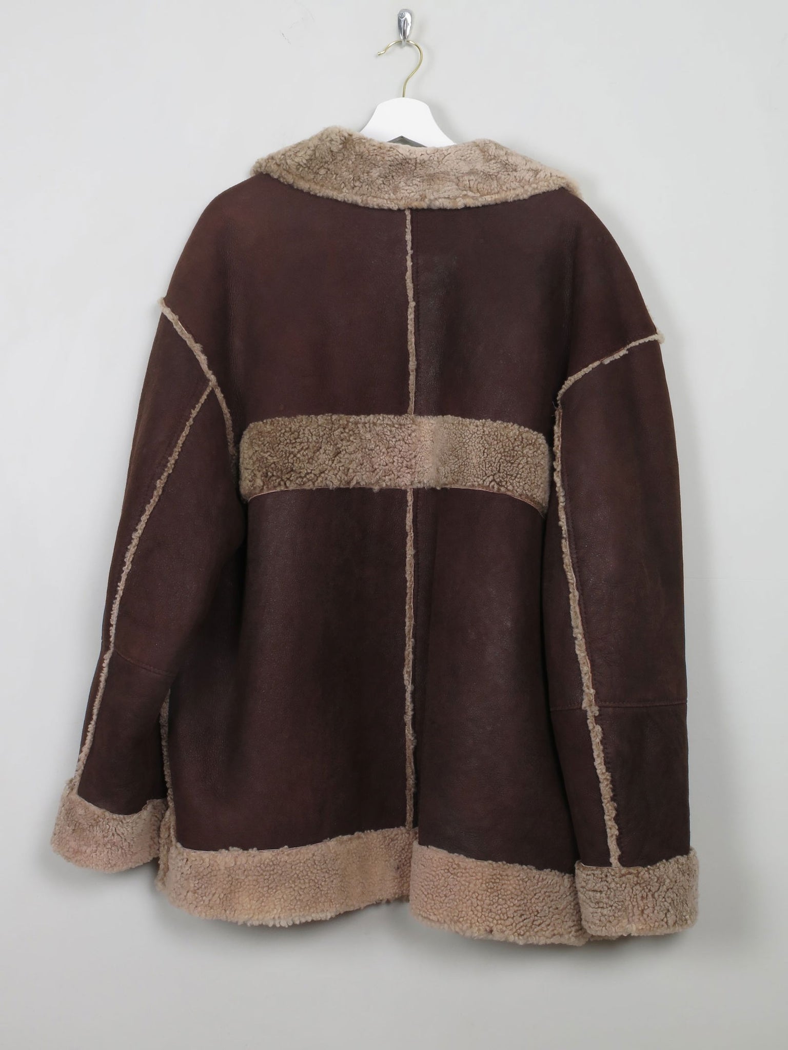 Mens Vintage Sheepskin Jacket XL - The Harlequin