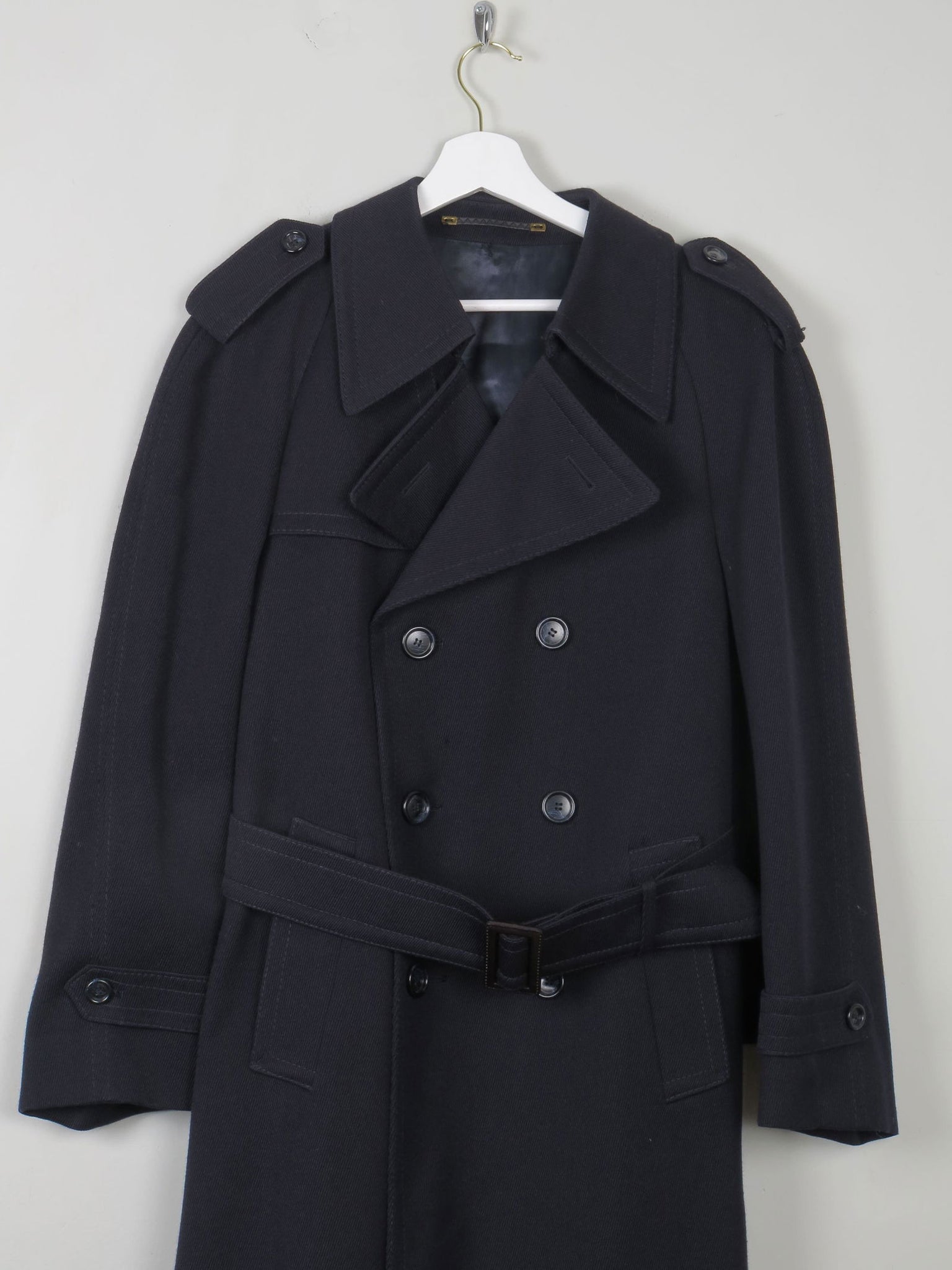 Mens Vintage Short Coat With Belt S - The Harlequin