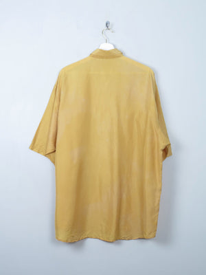 Mens Vintage Silk Mustard Shirt XL - The Harlequin