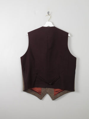 Mens Vintage Style Donegal Tweed Waistcoat XL 44/46 - The Harlequin