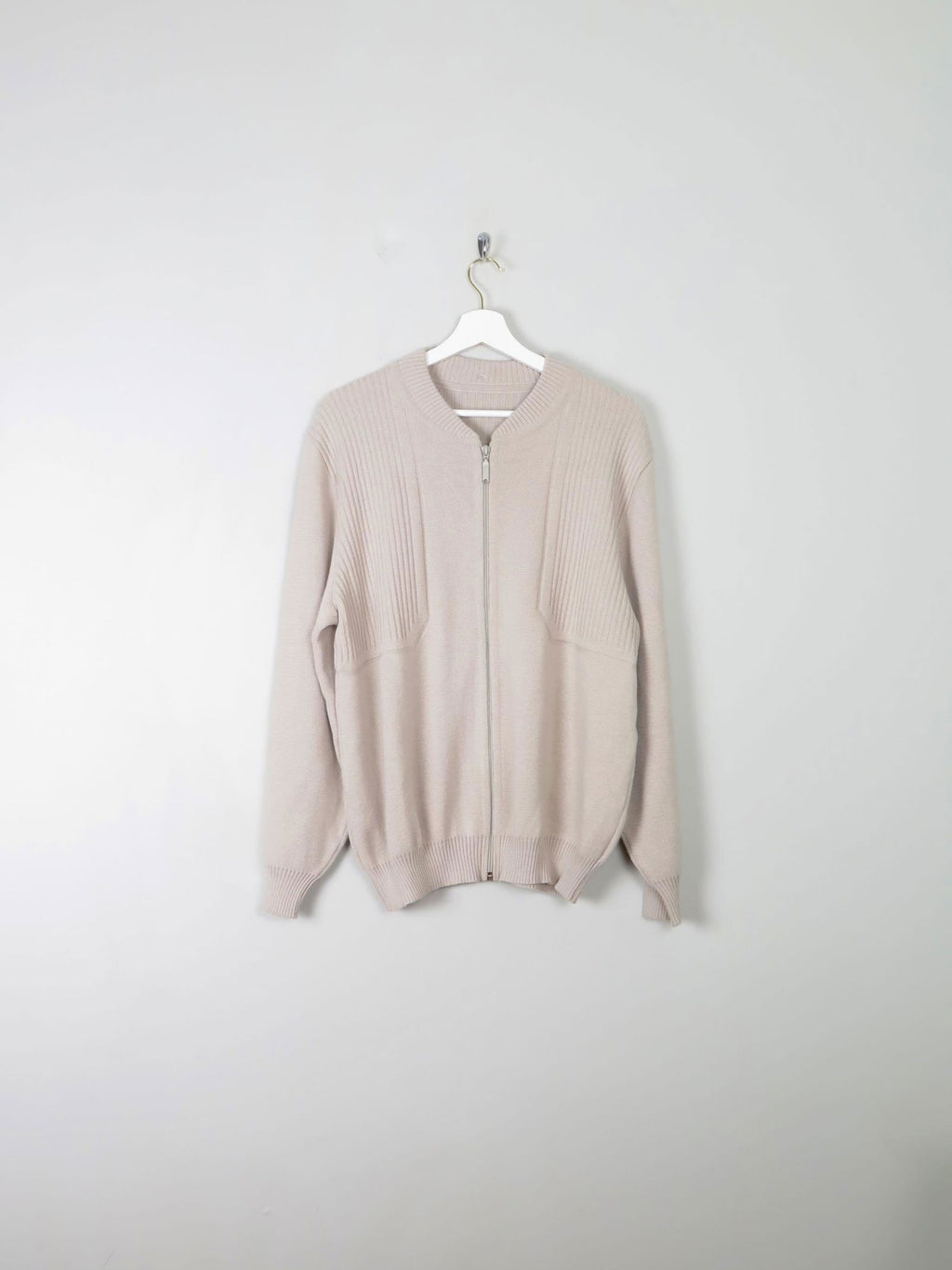 Mens Vintage Zip Up Cardigan M - The Harlequin