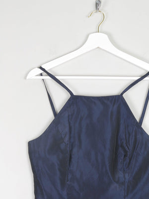 Midnight Blue Taffeta Corset Style Top S 8/10 - The Harlequin