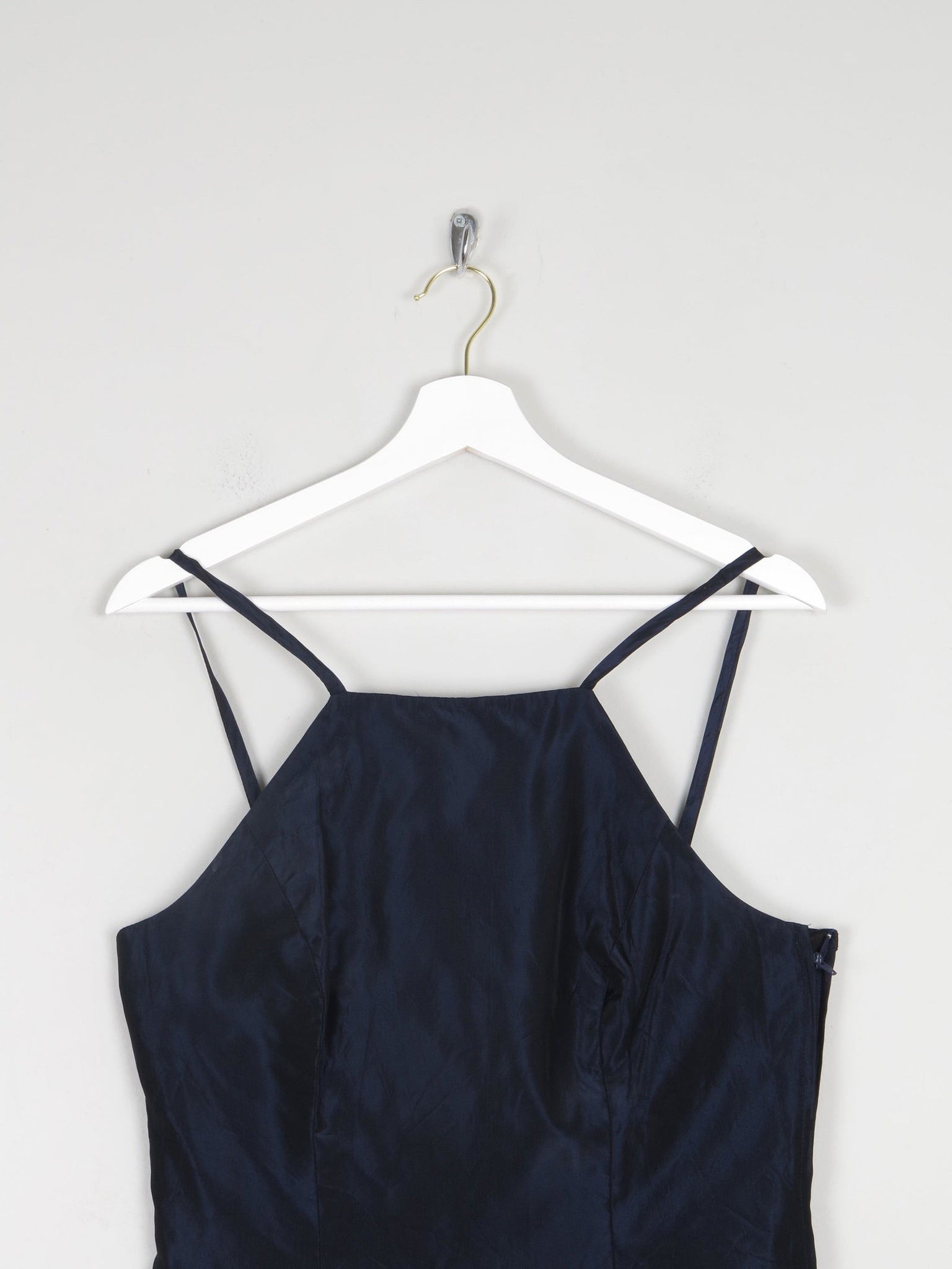 Midnight Blue Taffeta Corset Style Top S 8/10 - The Harlequin