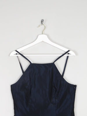 Midnight Blue Taffeta Corset Style Top S 8/10 - The Harlequin