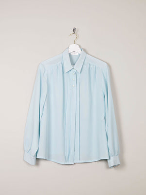 Mint Green Vintage Blouse With Collar M - The Harlequin