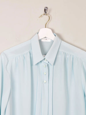 Mint Green Vintage Blouse With Collar M - The Harlequin