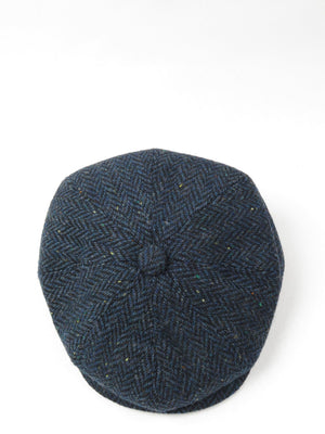 Navy Baker-Boy Flat Cap - The Harlequin