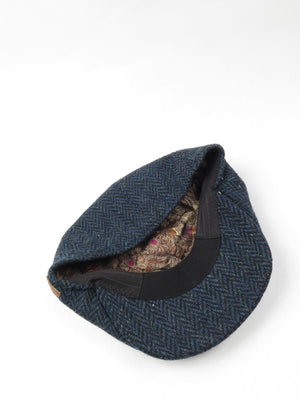 Navy Baker-Boy Flat Cap - The Harlequin