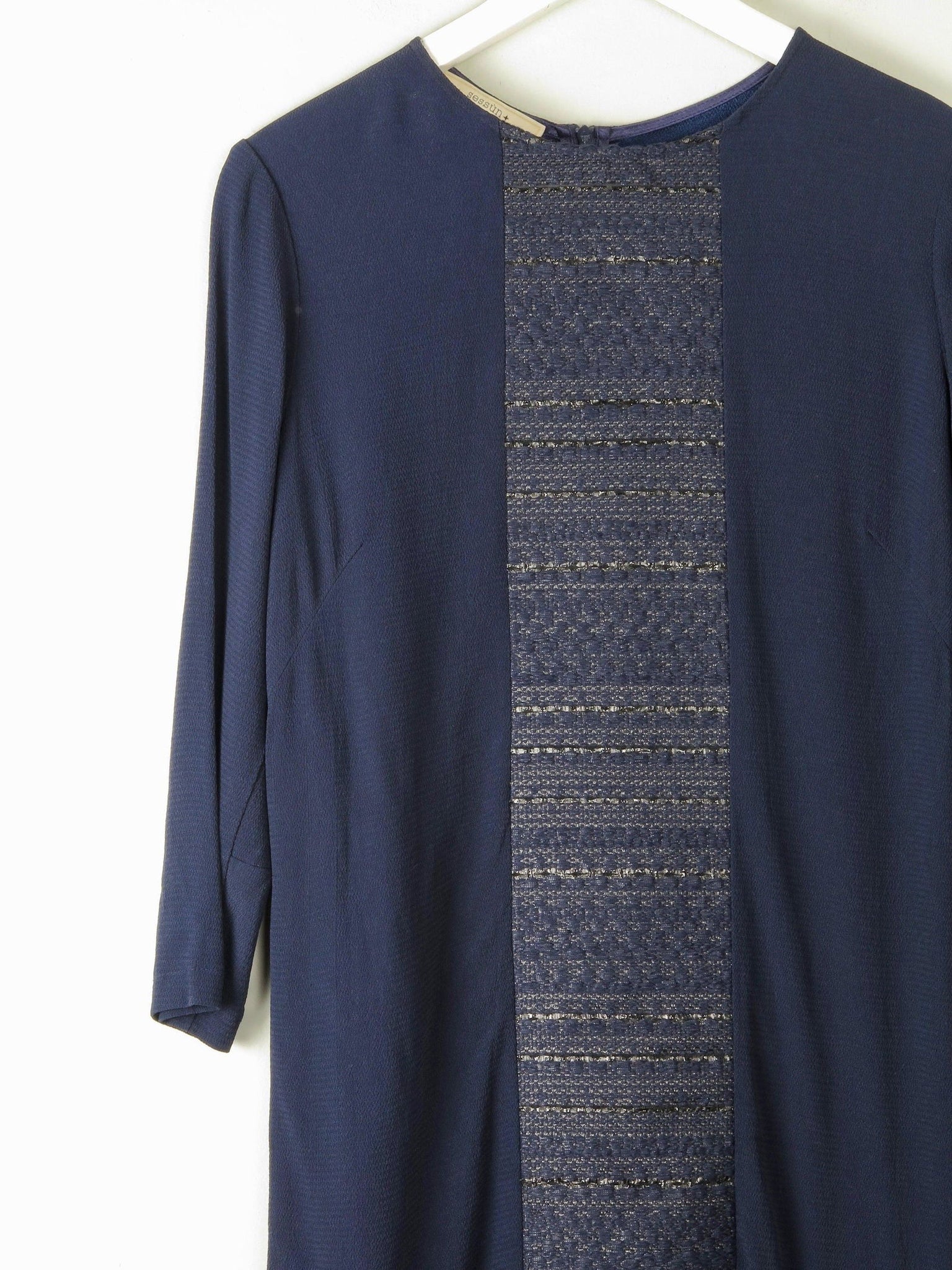 Navy Sessun Shift Dress S - The Harlequin