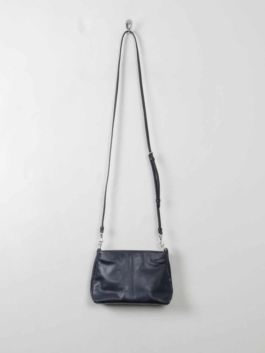 Navy Vintage Leather Cross Body Bag - The Harlequin