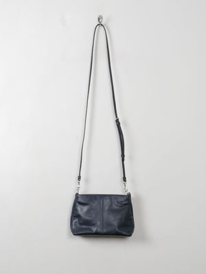 Navy Vintage Leather Cross Body Bag - The Harlequin