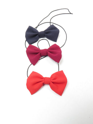 New Dickie Bow Tie On Elastic Available In Red/Burgundy /Navy - The Harlequin