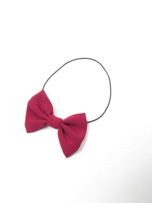 New Dickie Bow Tie On Elastic Available In Red/Burgundy /Navy - The Harlequin