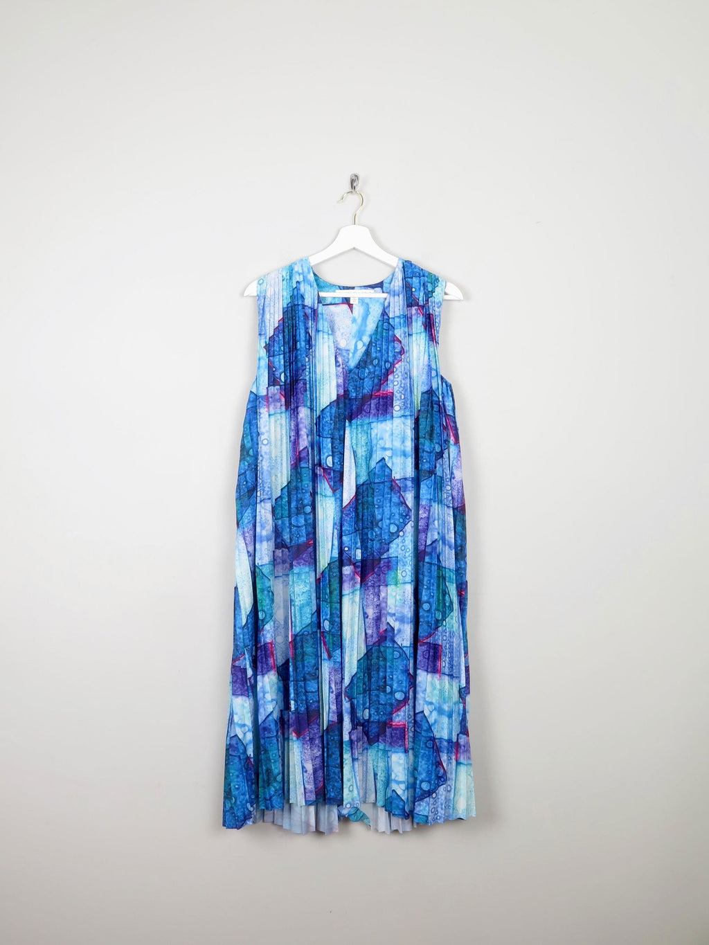 & Other Stories Blue & Purple Graphic Print Dress S - The Harlequin