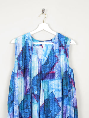 & Other Stories Blue & Purple Graphic Print Dress S - The Harlequin