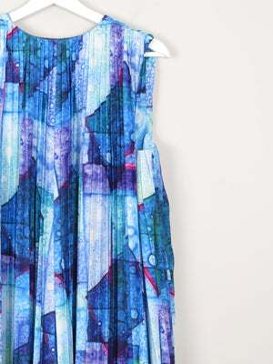 & Other Stories Blue & Purple Graphic Print Dress S - The Harlequin