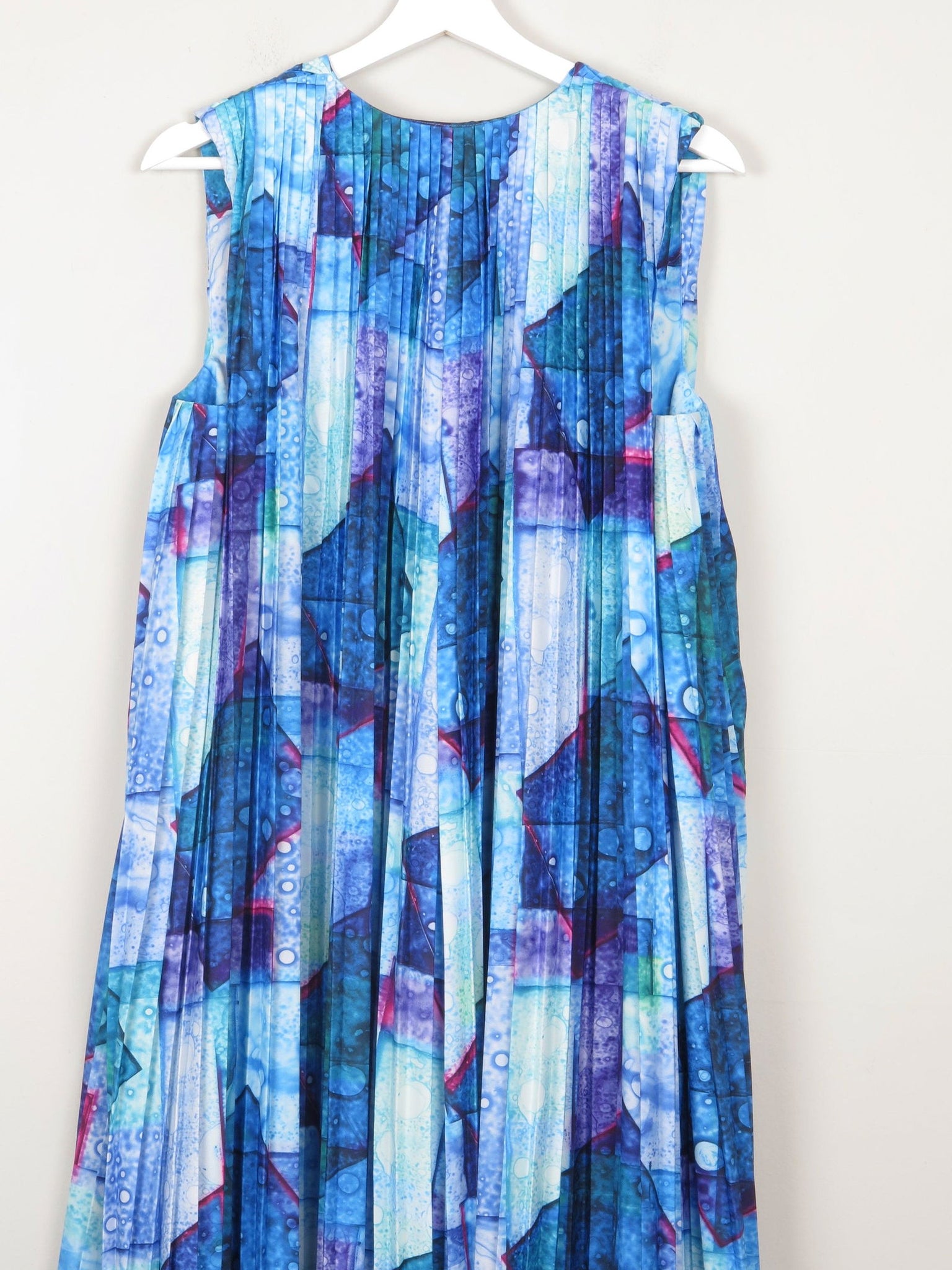 & Other Stories Blue & Purple Graphic Print Dress S - The Harlequin