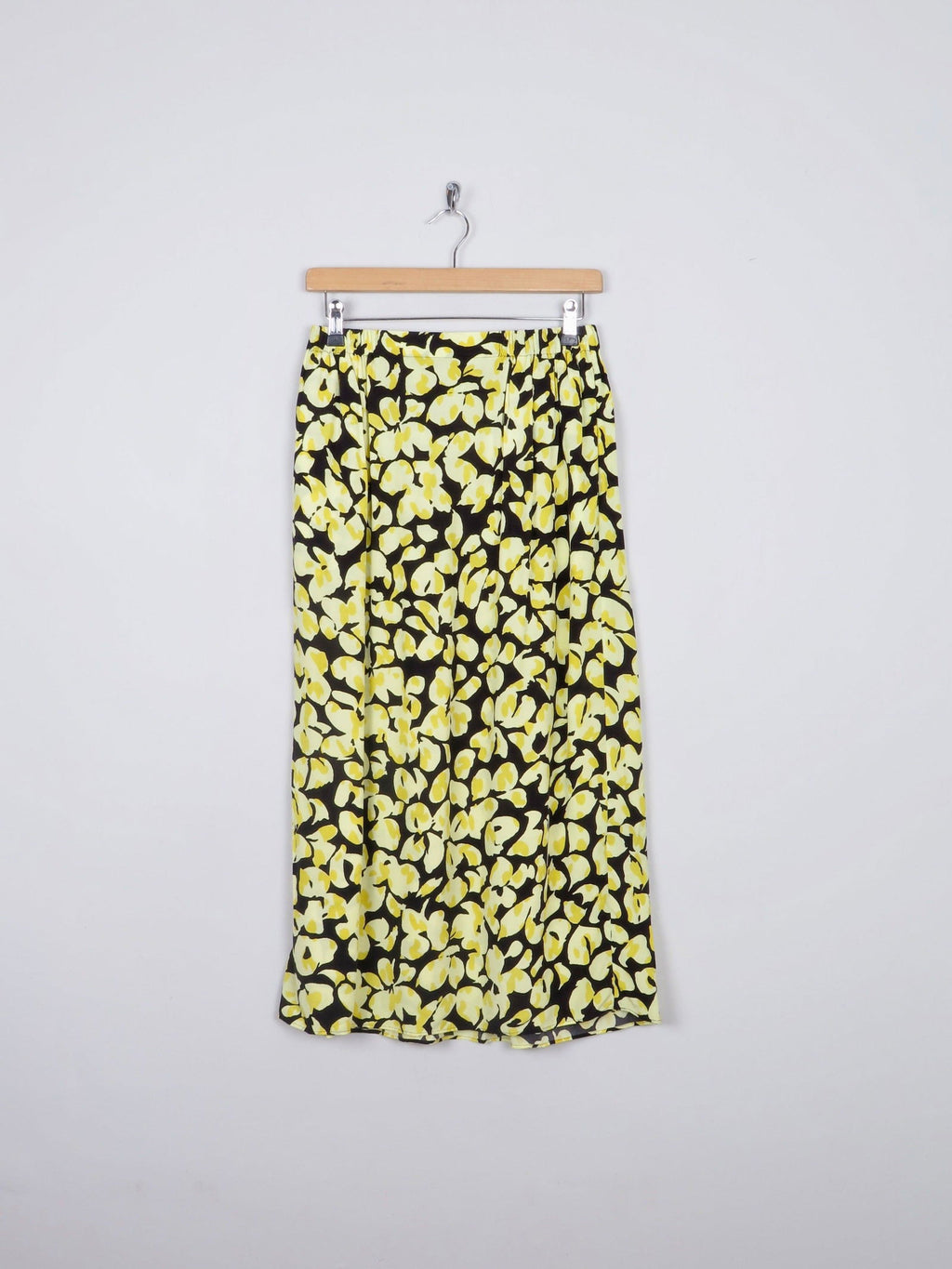 & Other Stories Yellow & Black Printed Midi Skirt M - The Harlequin
