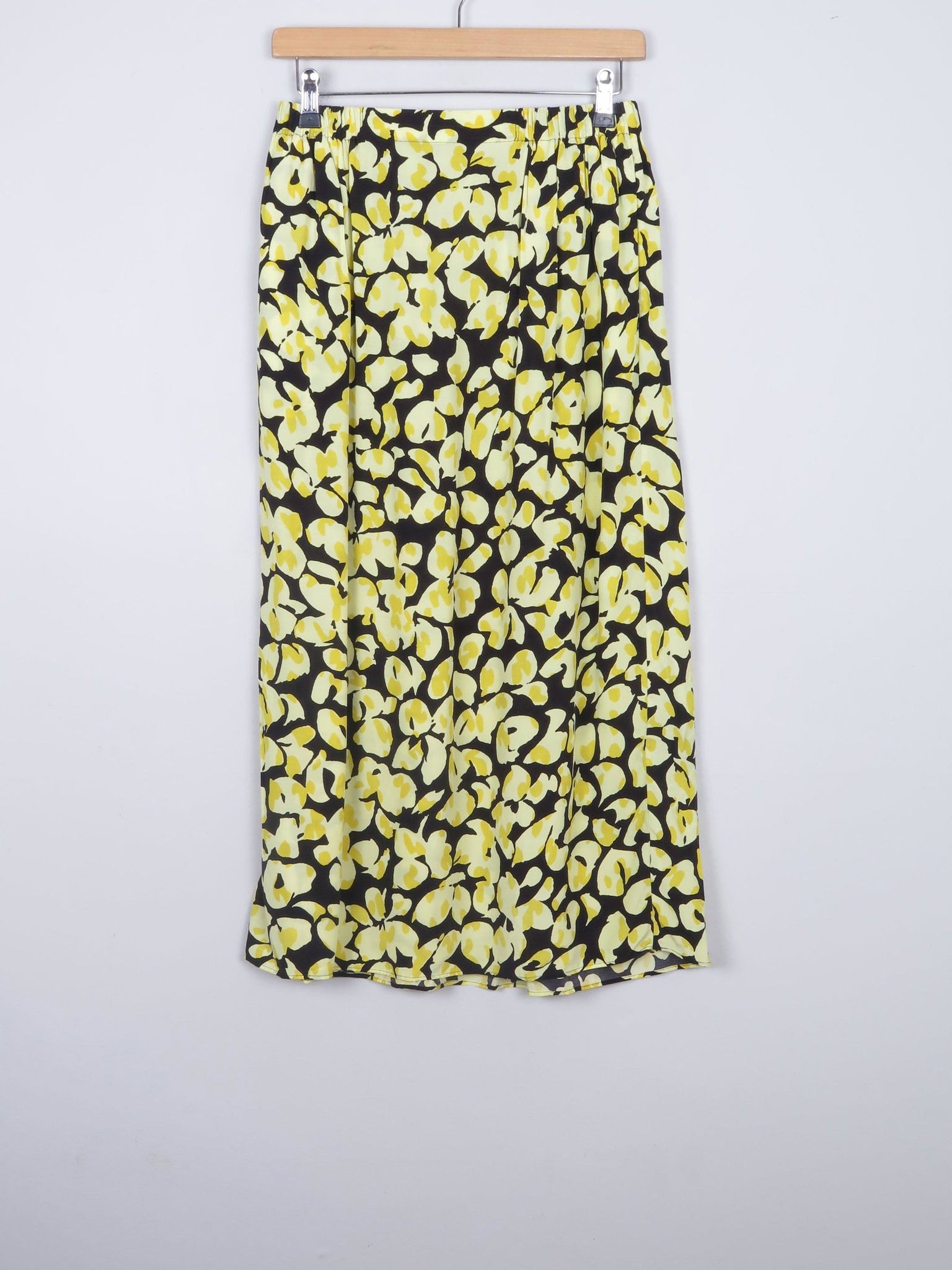 & Other Stories Yellow & Black Printed Midi Skirt M - The Harlequin