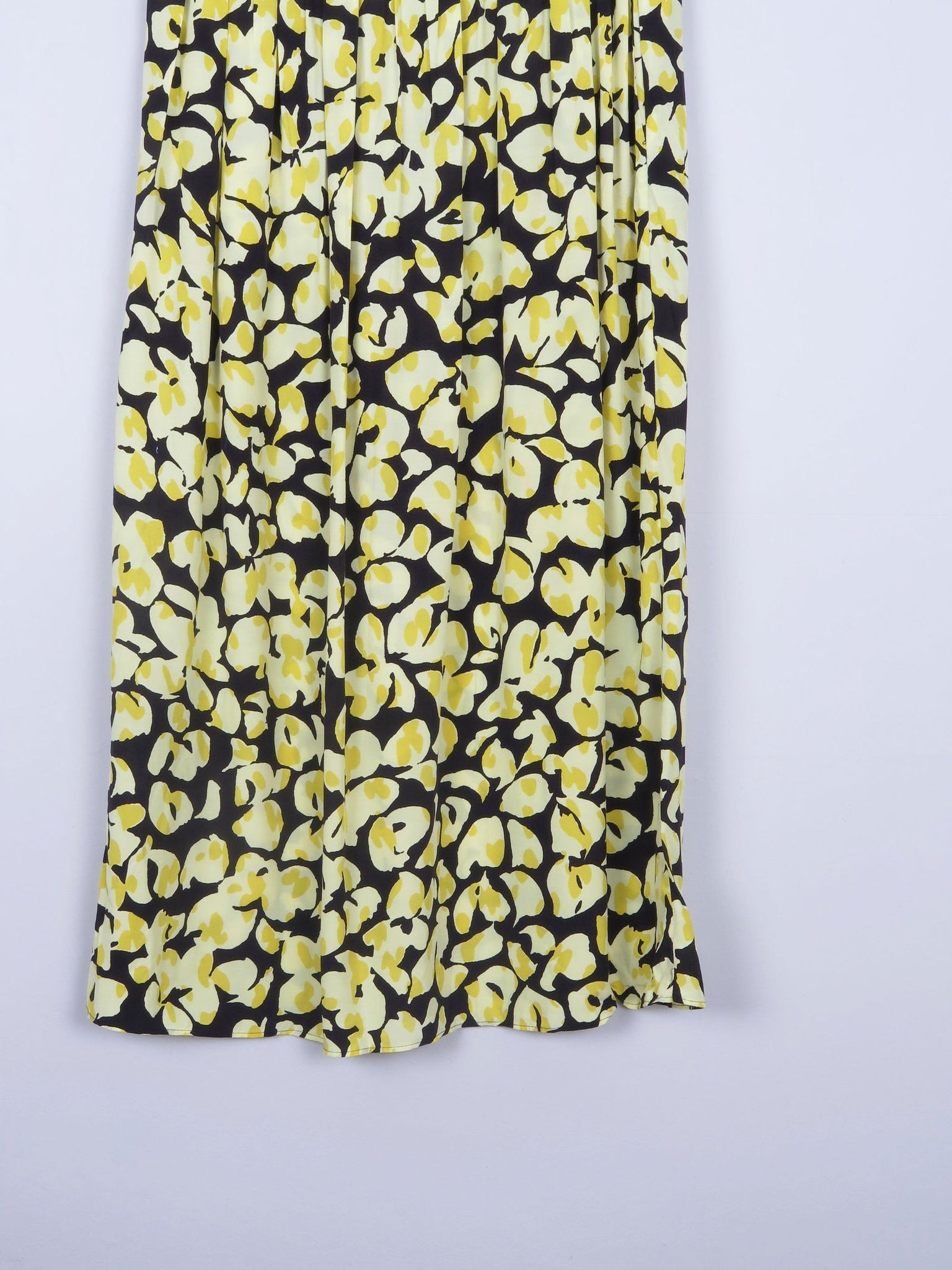 & Other Stories Yellow & Black Printed Midi Skirt M - The Harlequin