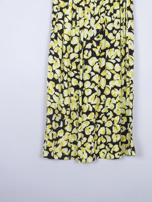 & Other Stories Yellow & Black Printed Midi Skirt M - The Harlequin