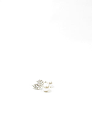 Pearl & Diamante Drop Earrings - The Harlequin