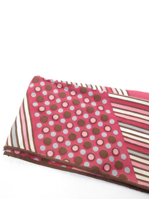 Pink/Brown/grey Vintage Neck Scarf - The Harlequin