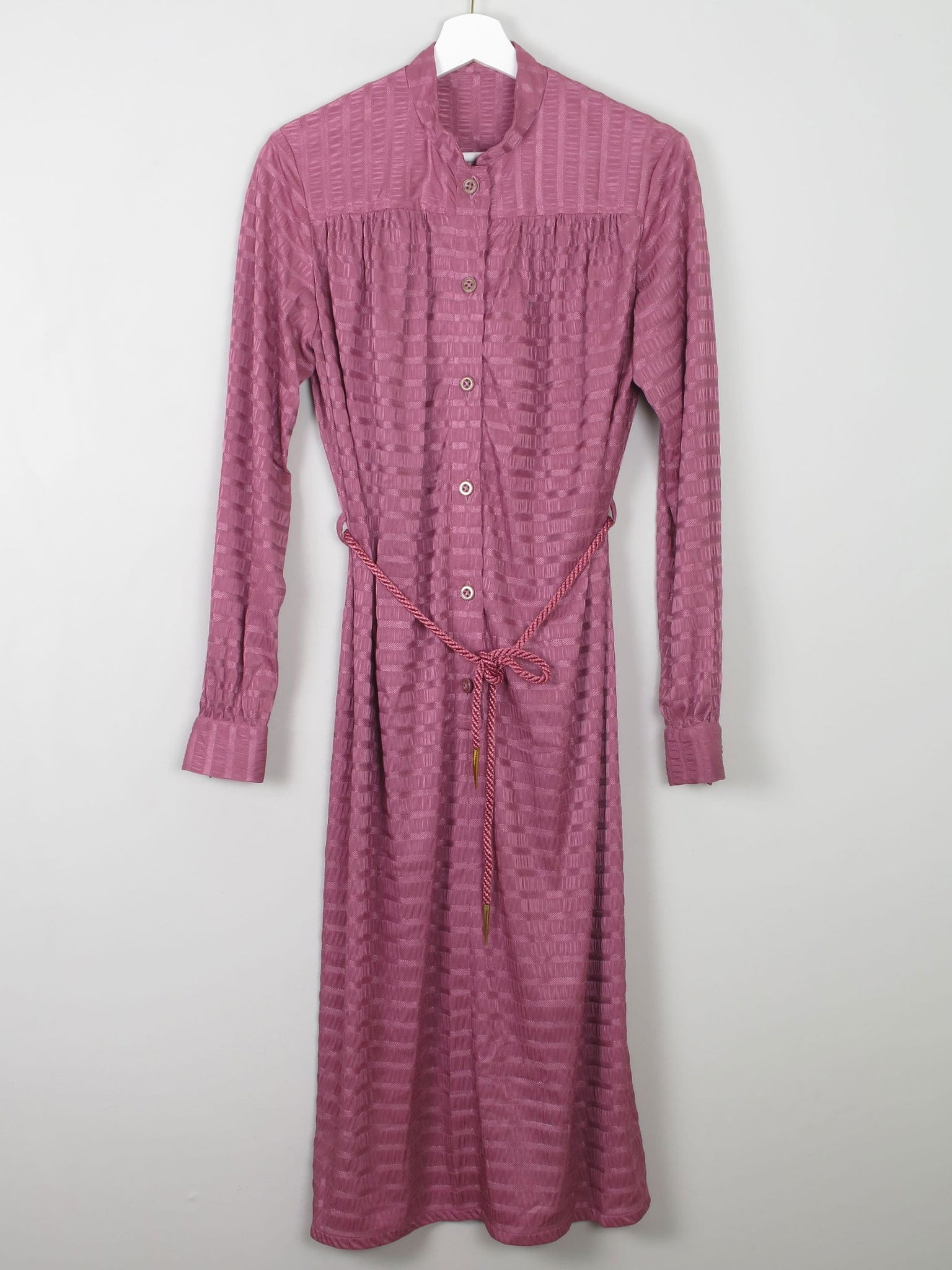 Pink 1970s Vintage Dress Shirt Style M - The Harlequin