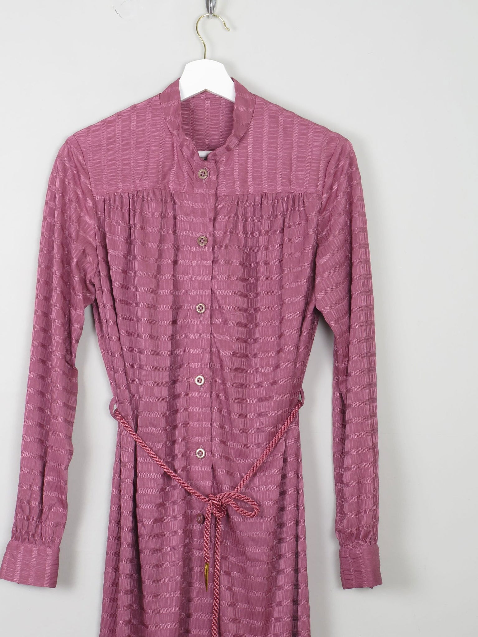 Pink 1970s Vintage Dress Shirt Style M - The Harlequin