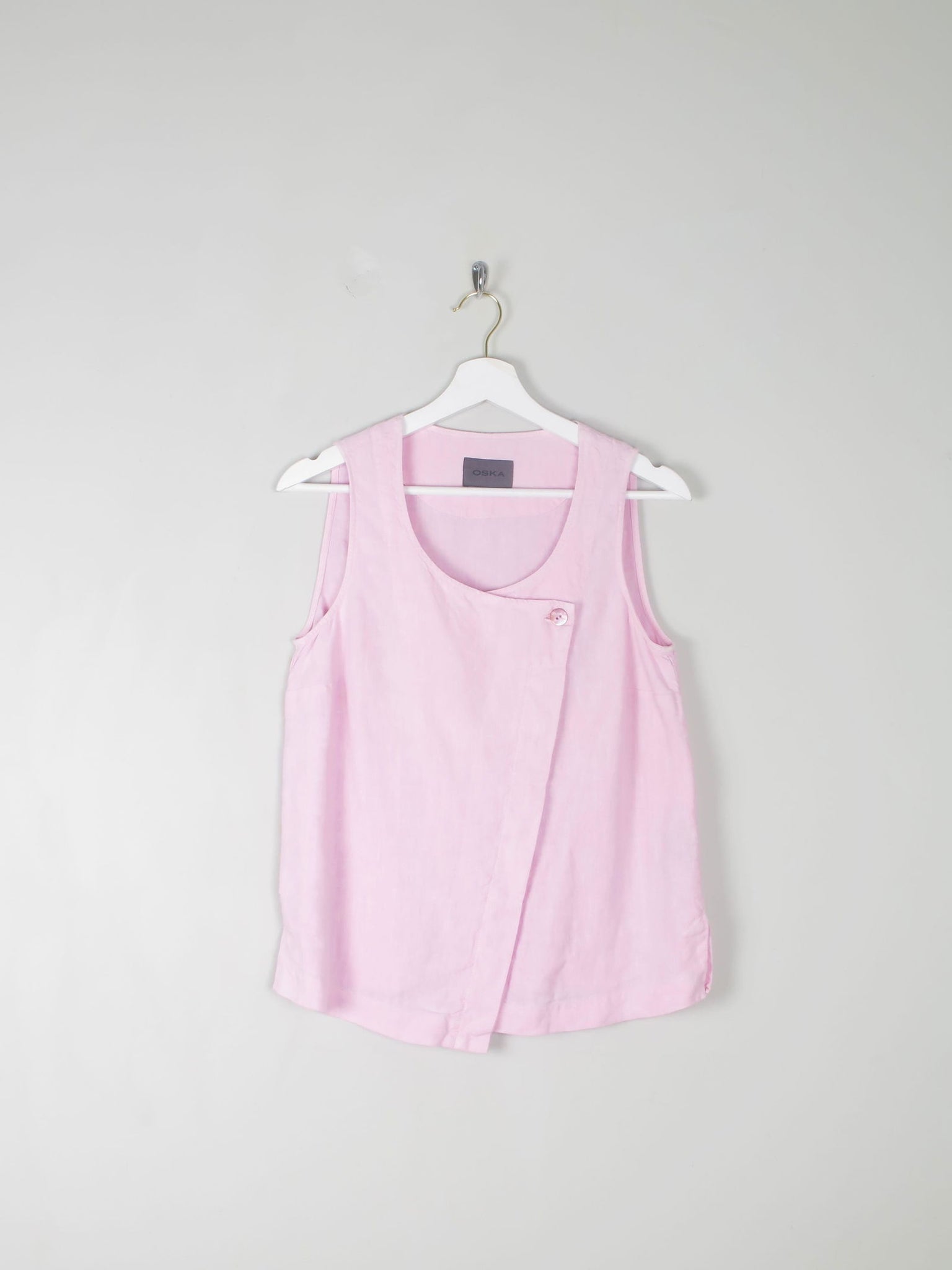 Pink Linen Oska Top S - The Harlequin