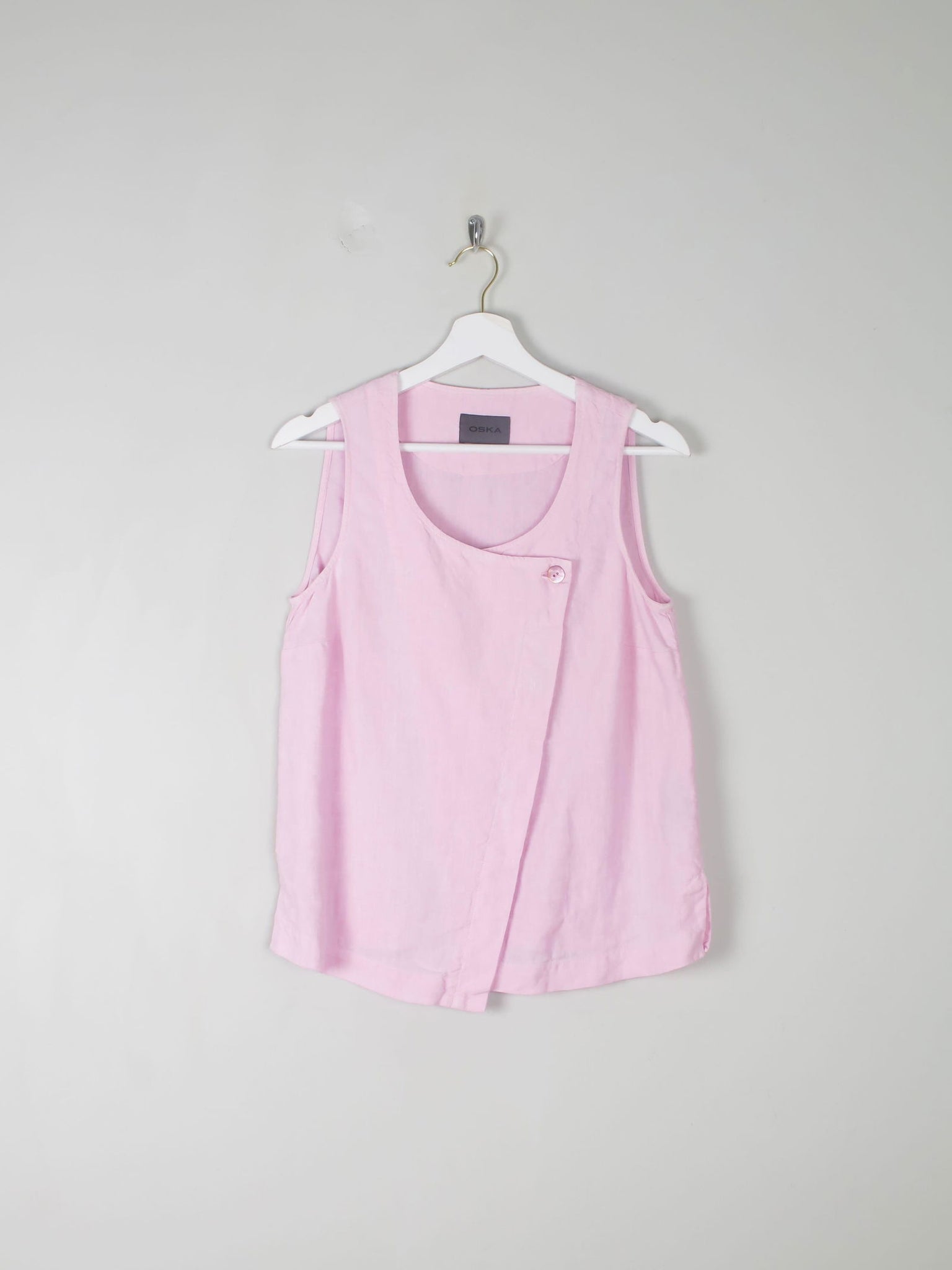 Pink Linen Oska Top S - The Harlequin