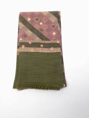 Polka Dot Green & Pink Printed Cravat Style Mens Vintage Scarf - The Harlequin