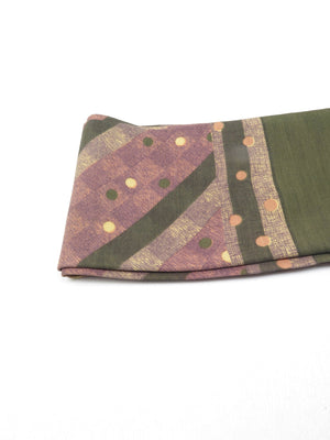 Polka Dot Green & Pink Printed Cravat Style Mens Vintage Scarf - The Harlequin