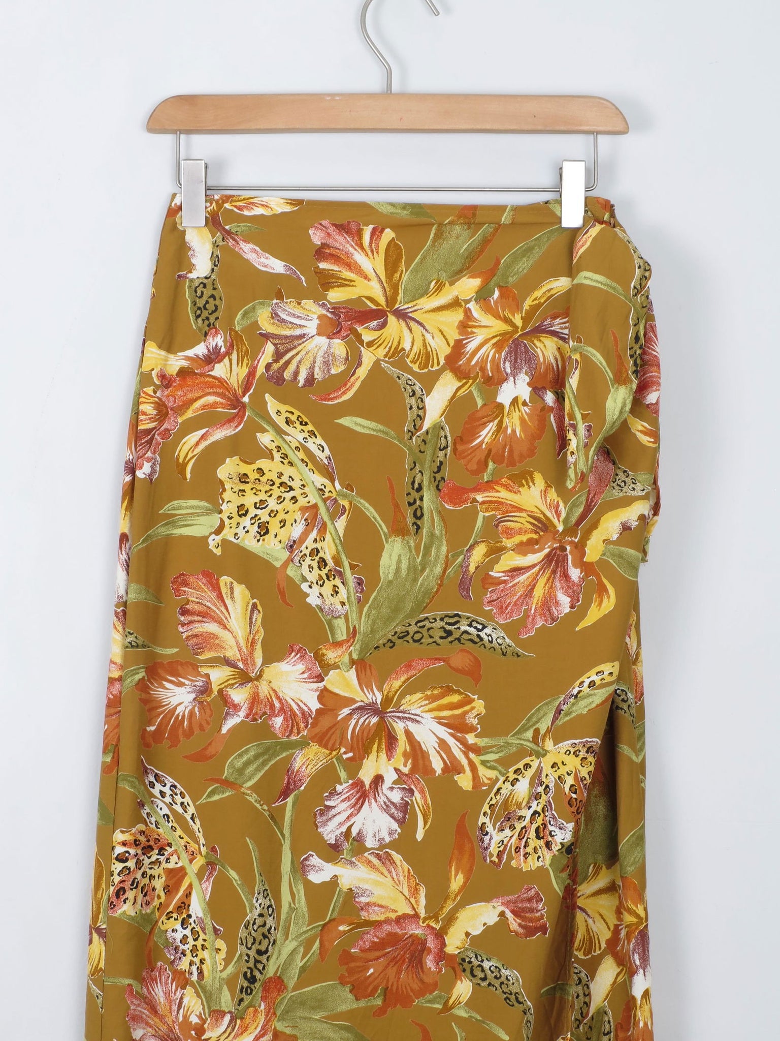 Printed Vintage Wrap Over Style Skirt 26" XS - The Harlequin