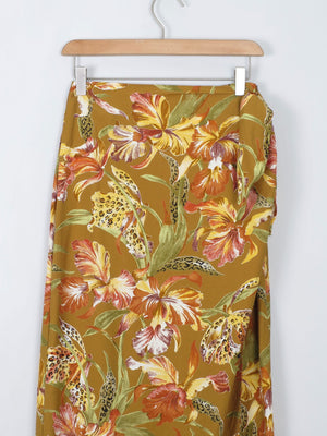 Printed Vintage Wrap Over Style Skirt 26" XS - The Harlequin