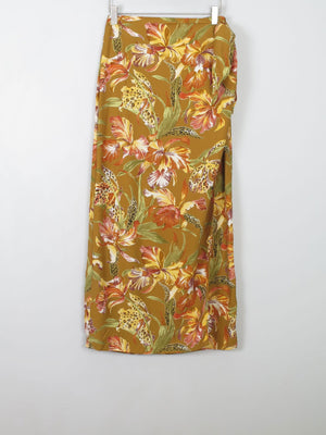 Printed Vintage Wrap Over Style Skirt 26" XS - The Harlequin