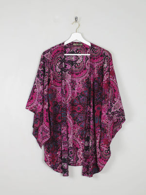 Purple Biba Beaded Kimono XS-M - The Harlequin