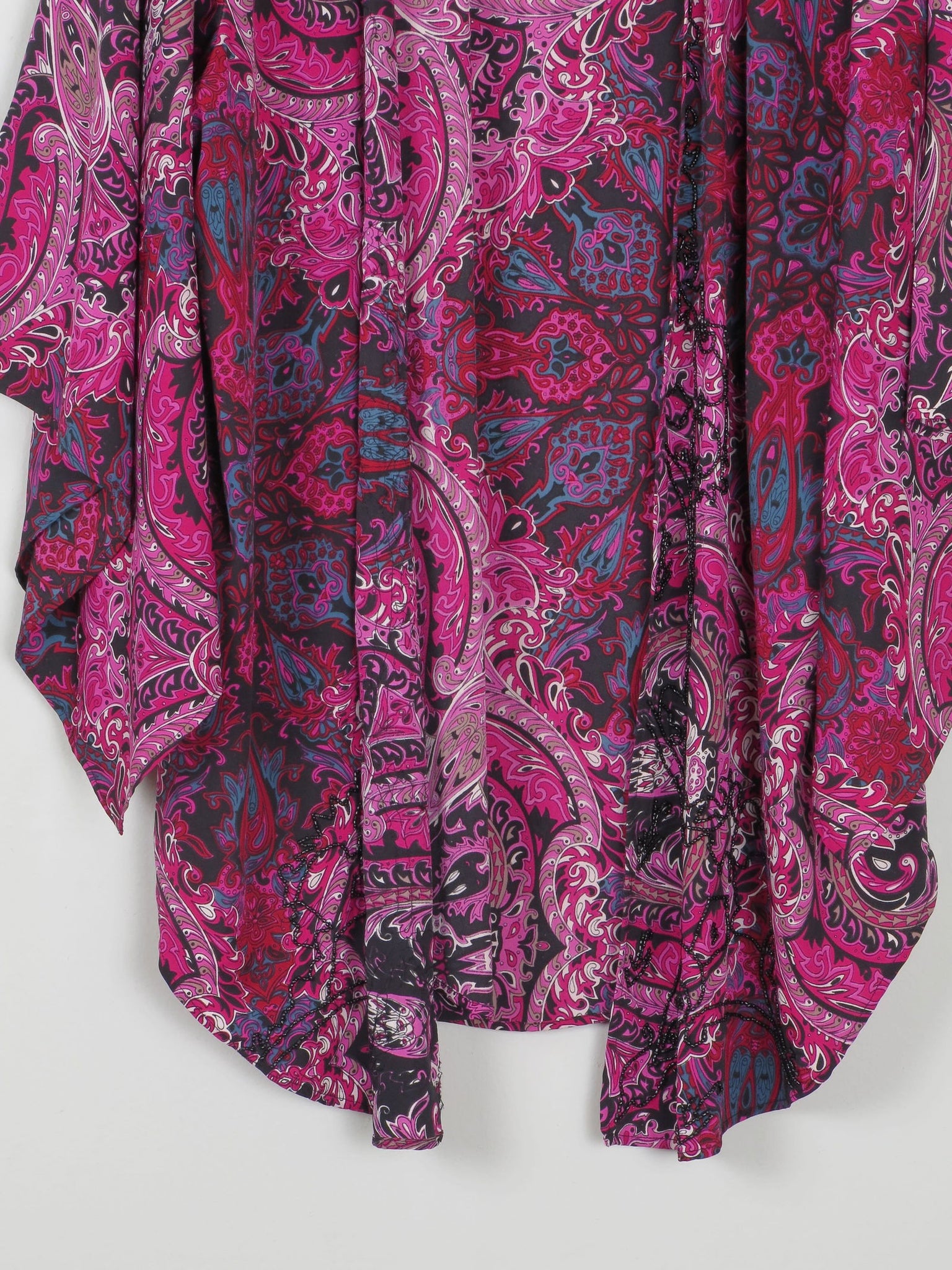 Purple Biba Beaded Kimono XS-M - The Harlequin