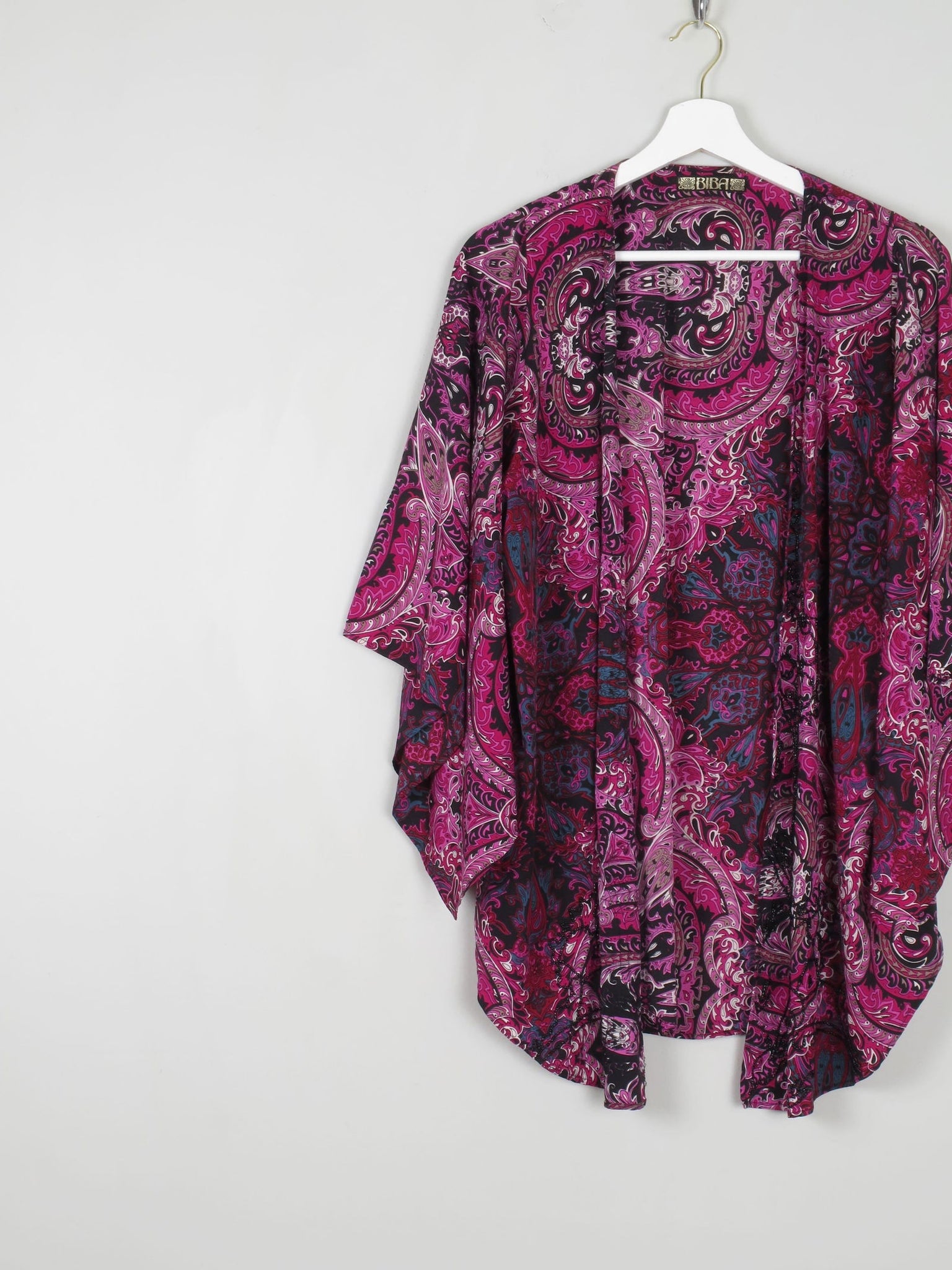 Purple Biba Beaded Kimono XS-M - The Harlequin