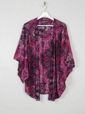 Purple Biba Beaded Kimono XS-M - The Harlequin