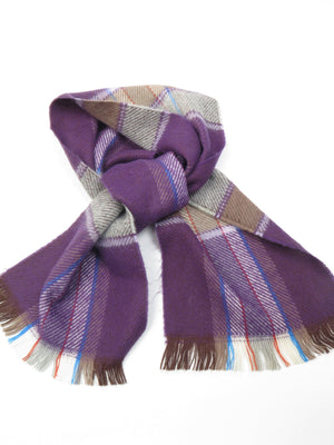 Purple & Grey Tartan Scarf - The Harlequin