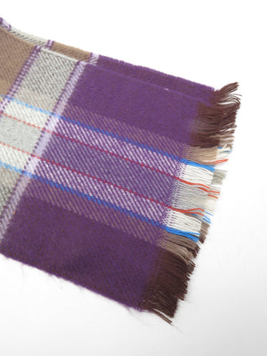 Purple & Grey Tartan Scarf - The Harlequin