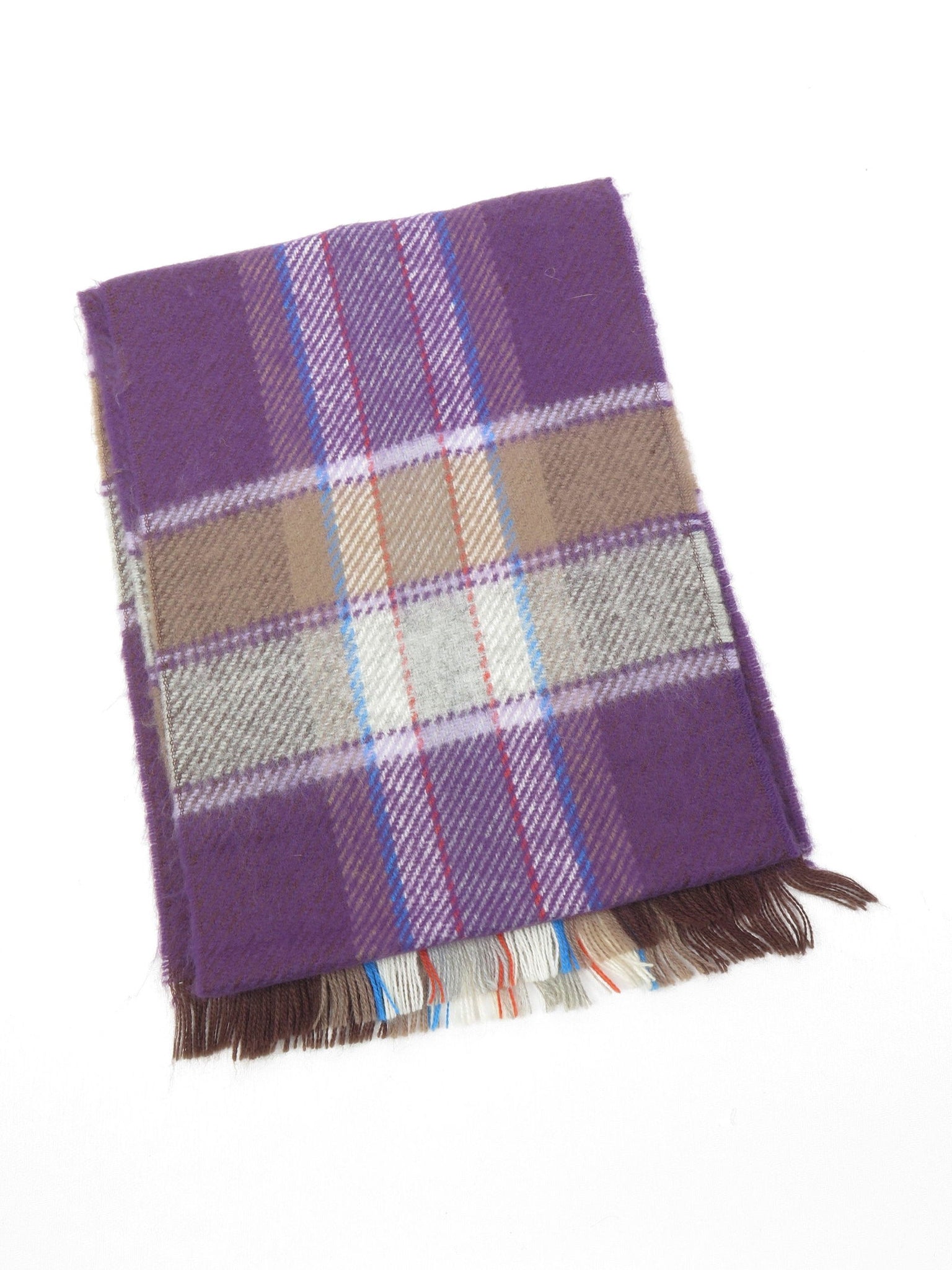 Purple & Grey Tartan Scarf - The Harlequin