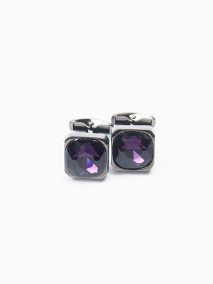 Purple Vintage Style Cufflinks - The Harlequin