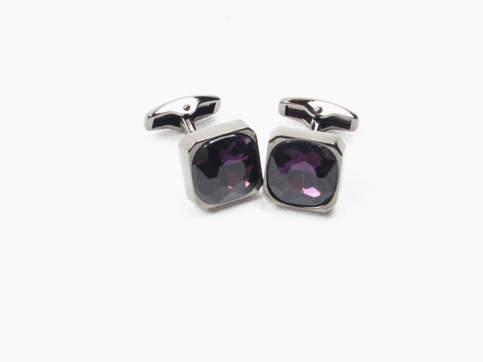 Purple Vintage Style Cufflinks - The Harlequin
