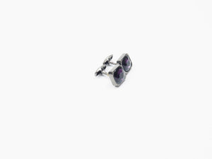 Purple Vintage Style Cufflinks - The Harlequin